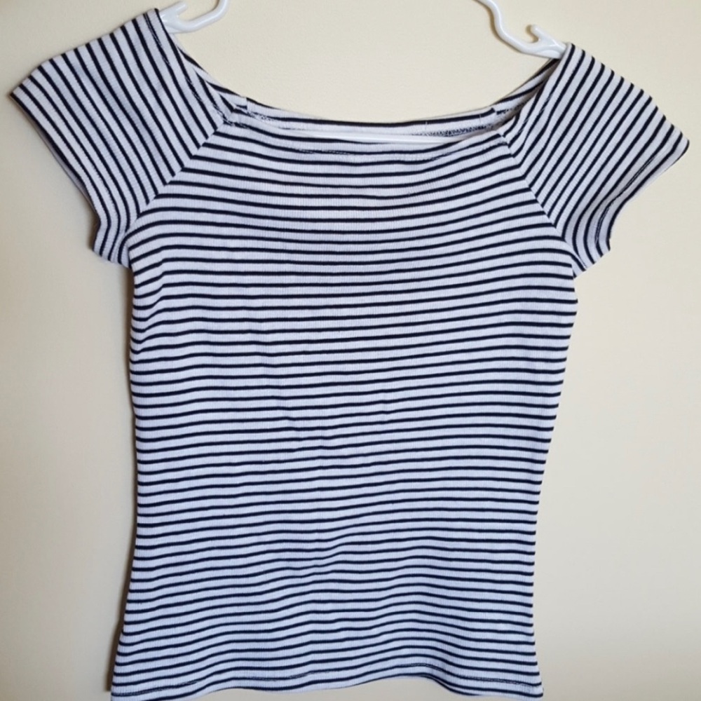 Off the Shoulder Striped Top
